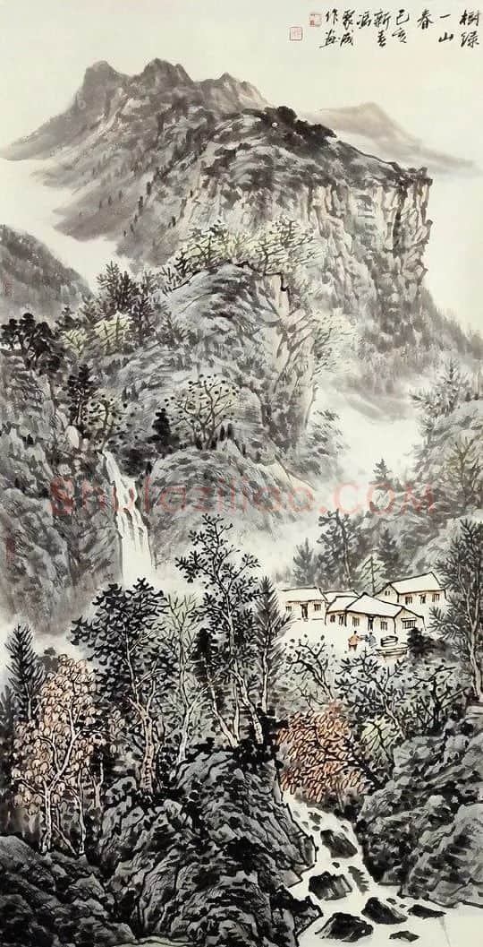 冯聚成·树绿一山春