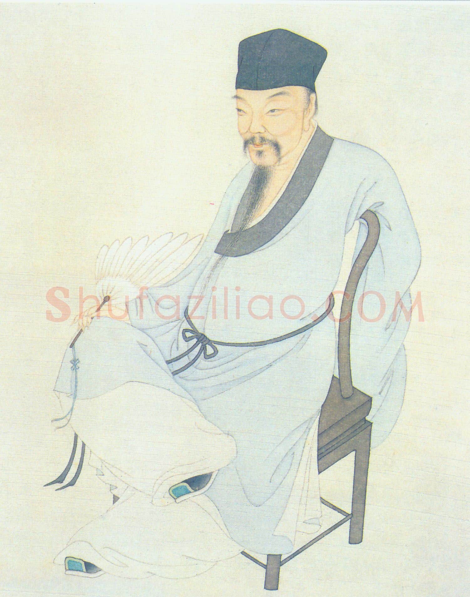 宋辽金书法家姜夔画像简介,姜夔书法作品图片