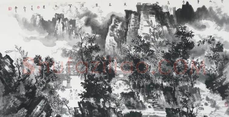 王舜来·云山重叠高低树