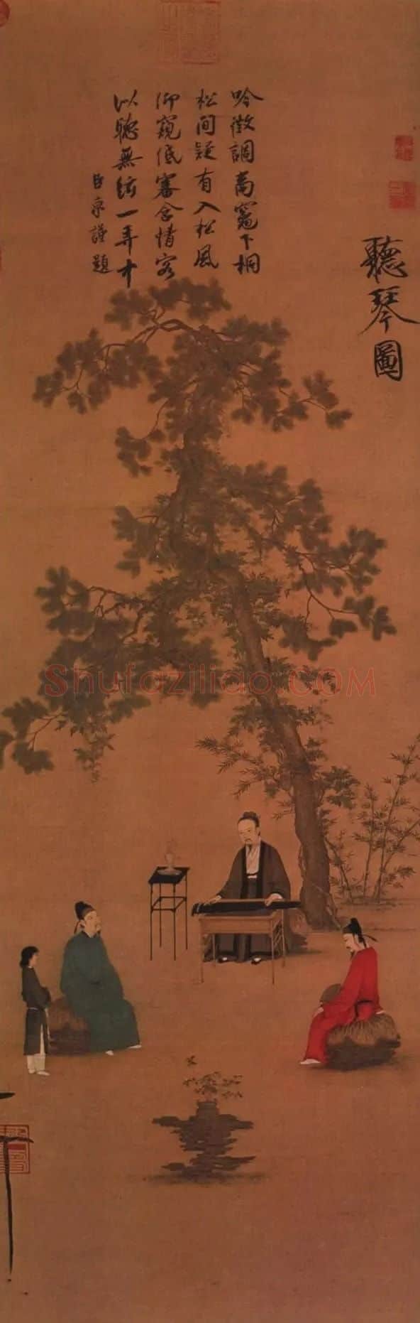 赵佶·听琴图