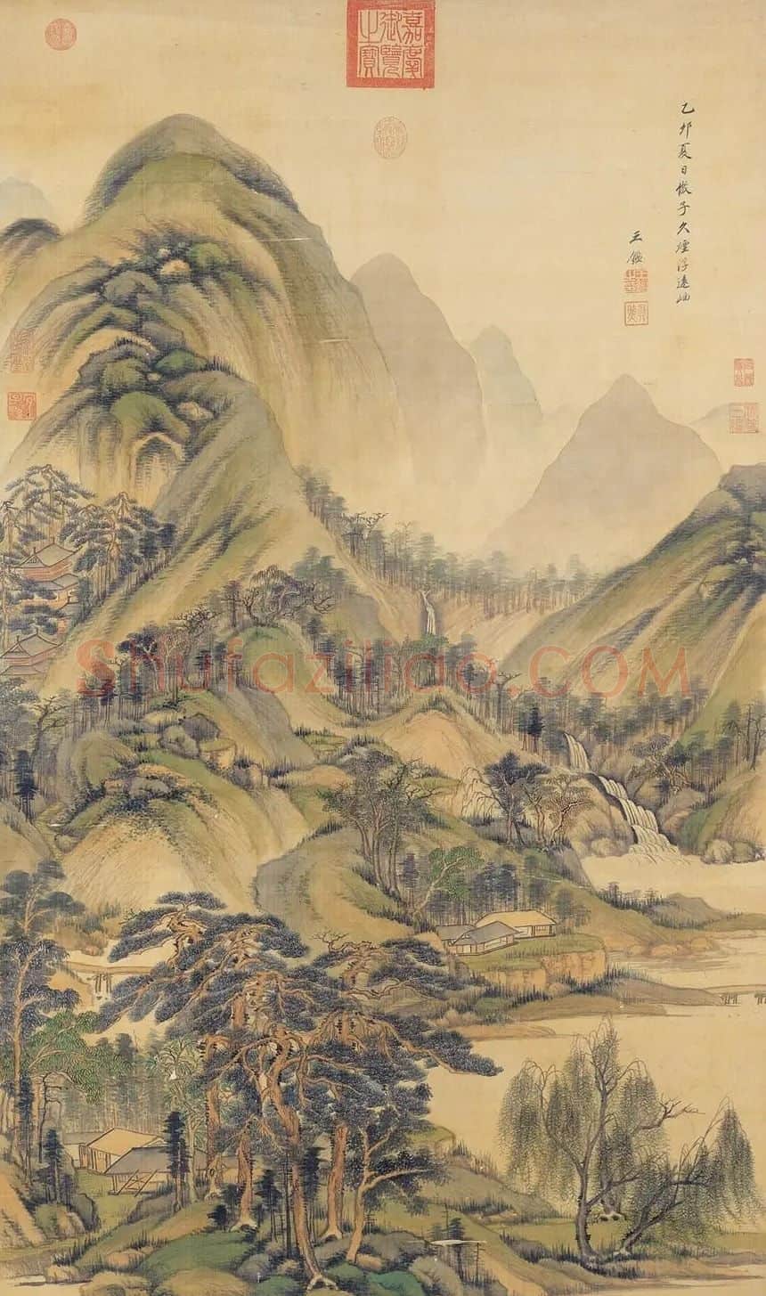 王鉴·仿黄公望烟浮远岫图
