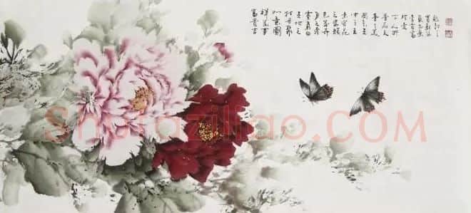李贵富·牡丹双蝶