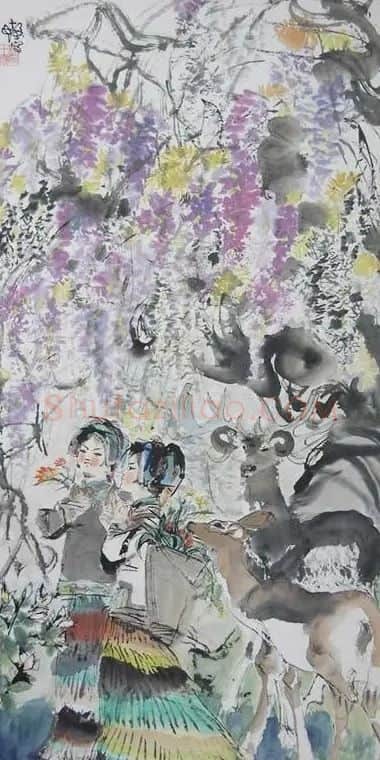 程十发·藤花长青