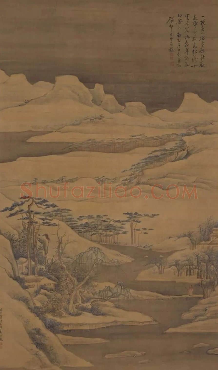 高凤翰·雪景山水图