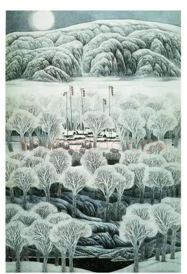 高峰·雪乡夜月