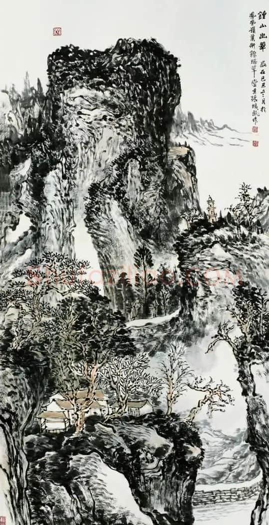 张培武·钟山幽翠图