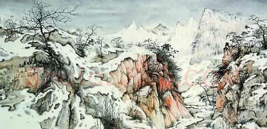 李延智·晴雪初融图