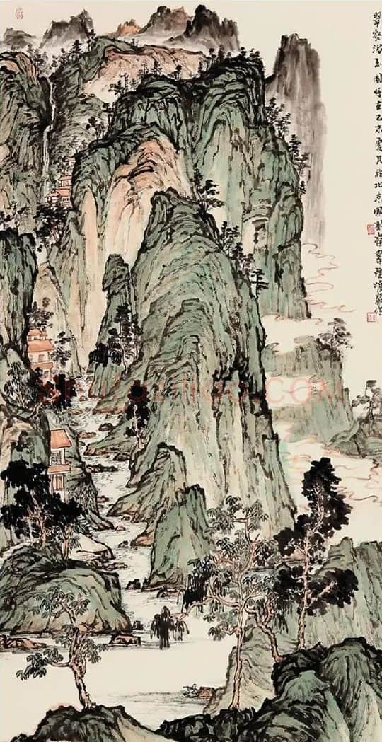 李守仝·翠壑泻玉图
