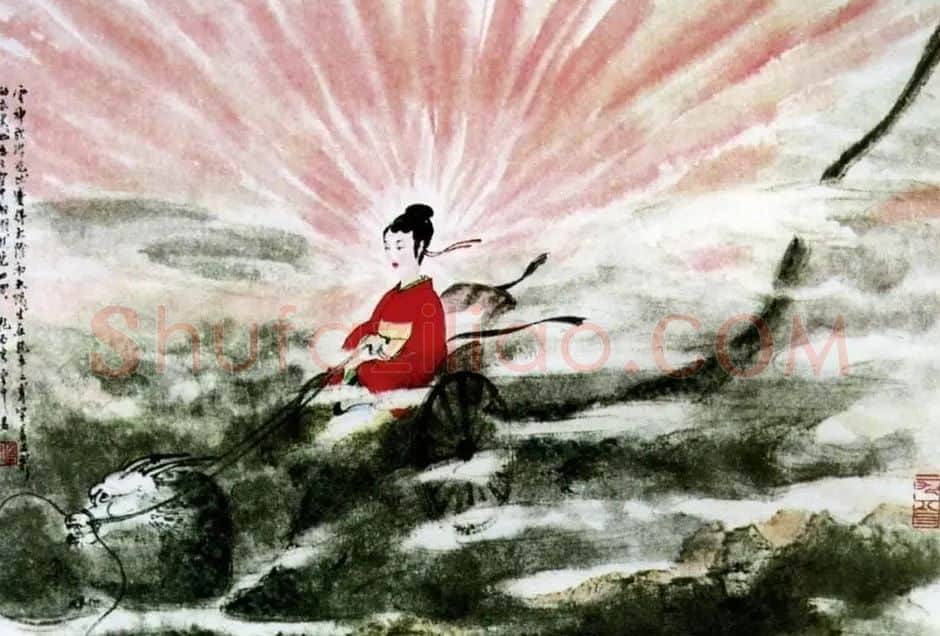 傅抱石·九歌图—云中君