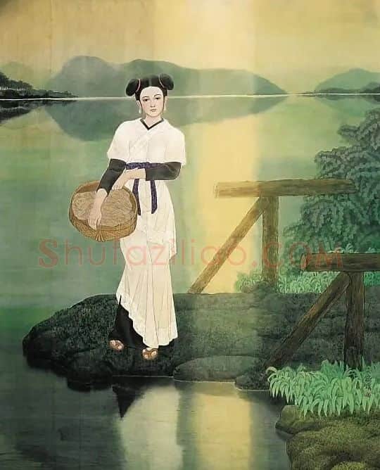 徐启雄·浣纱图