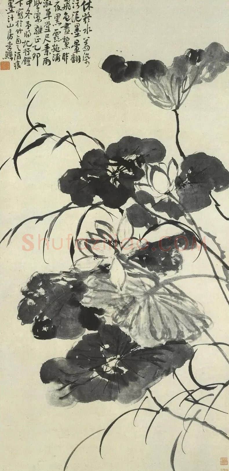 李鱓·荷花图轴