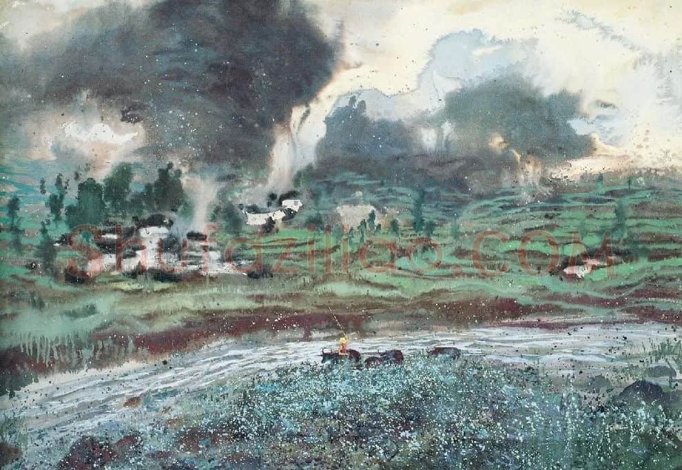 许世虎·村童雨中牧
