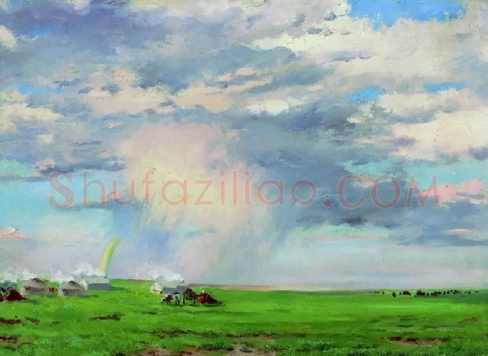 吴作人·草原云雨