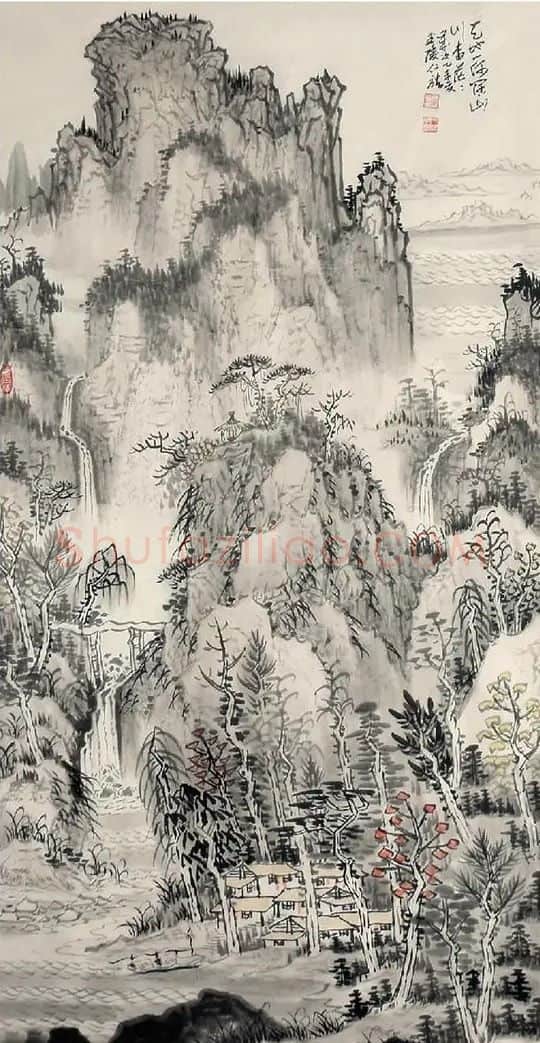 何仁诰·山居图