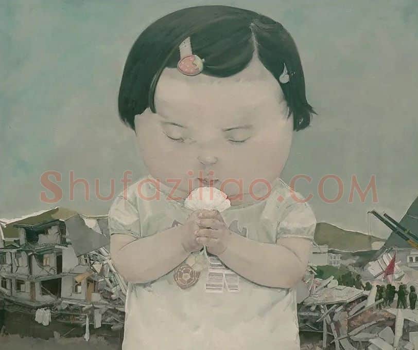 缪远洋·祈祷中的女孩-纪念5.12汶川大地震