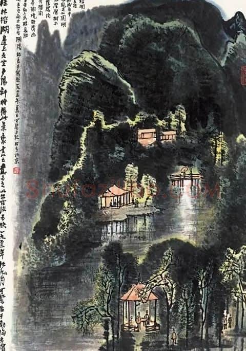 李可染·榕湖夕照