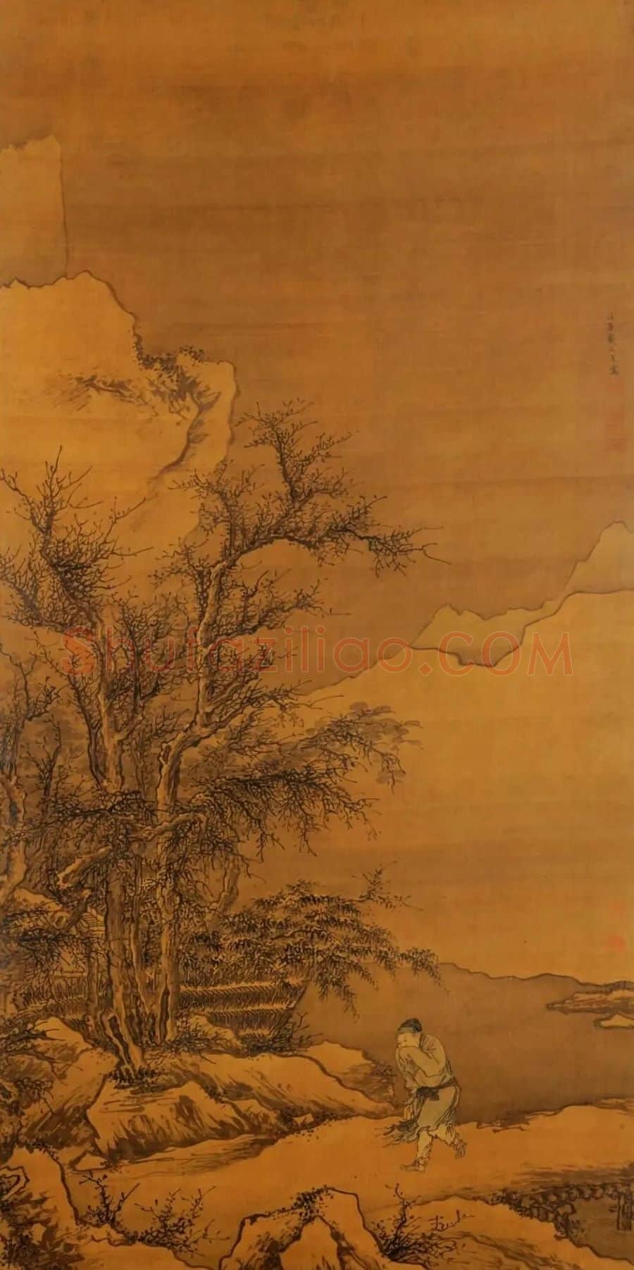 戴文进·涉水返家图