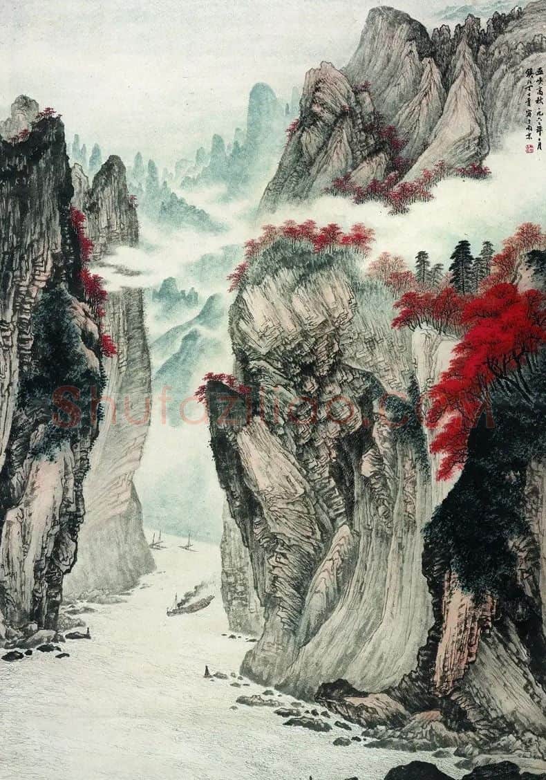 丁士青·巫峡高秋