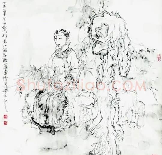 谭崇正·雅园静思图