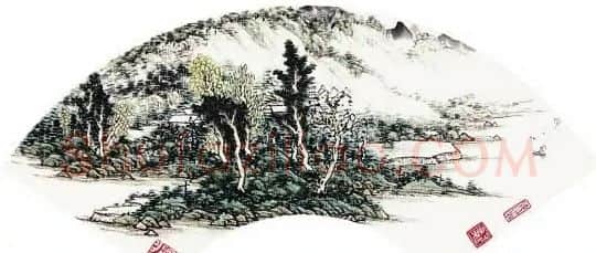 陈廷友·扇面山水