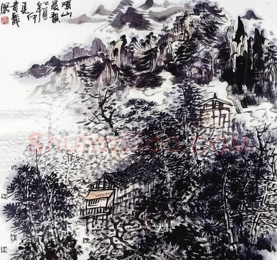 颜景龙·溪山晨韵
