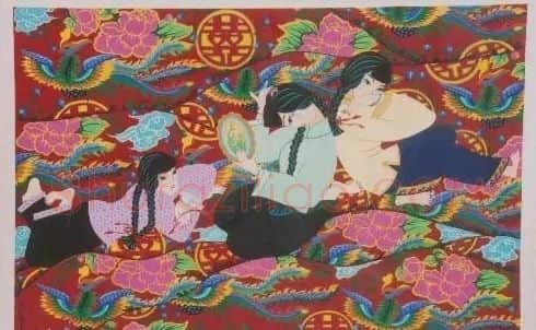 张存玫·大花褥子大花被