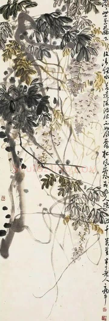 陈半丁·紫藤图