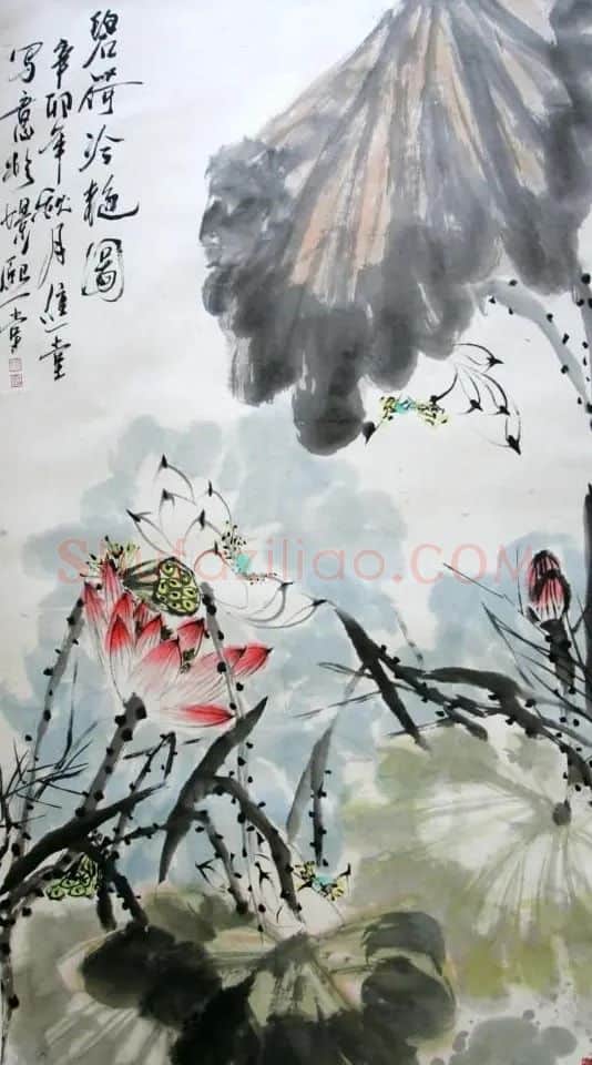 裴进堂·碧荷冷艳图