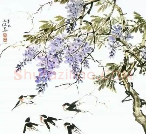 姚天沐·紫藤飞燕