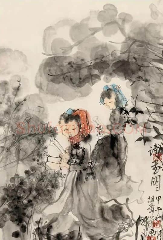 胡寿荣·读书图