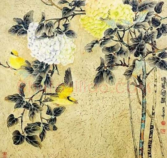 朱秀坤·琼花鸣春