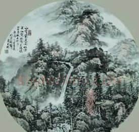 周克梓·团扇山水