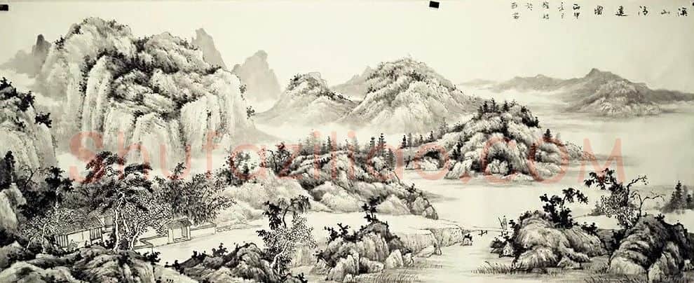 雒斌·溪山清远图