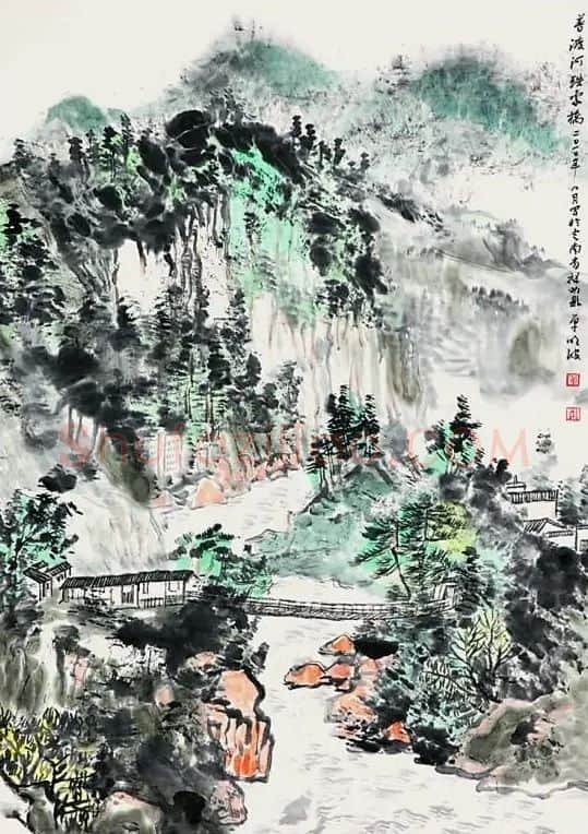 单明波·普渡河铁索桥