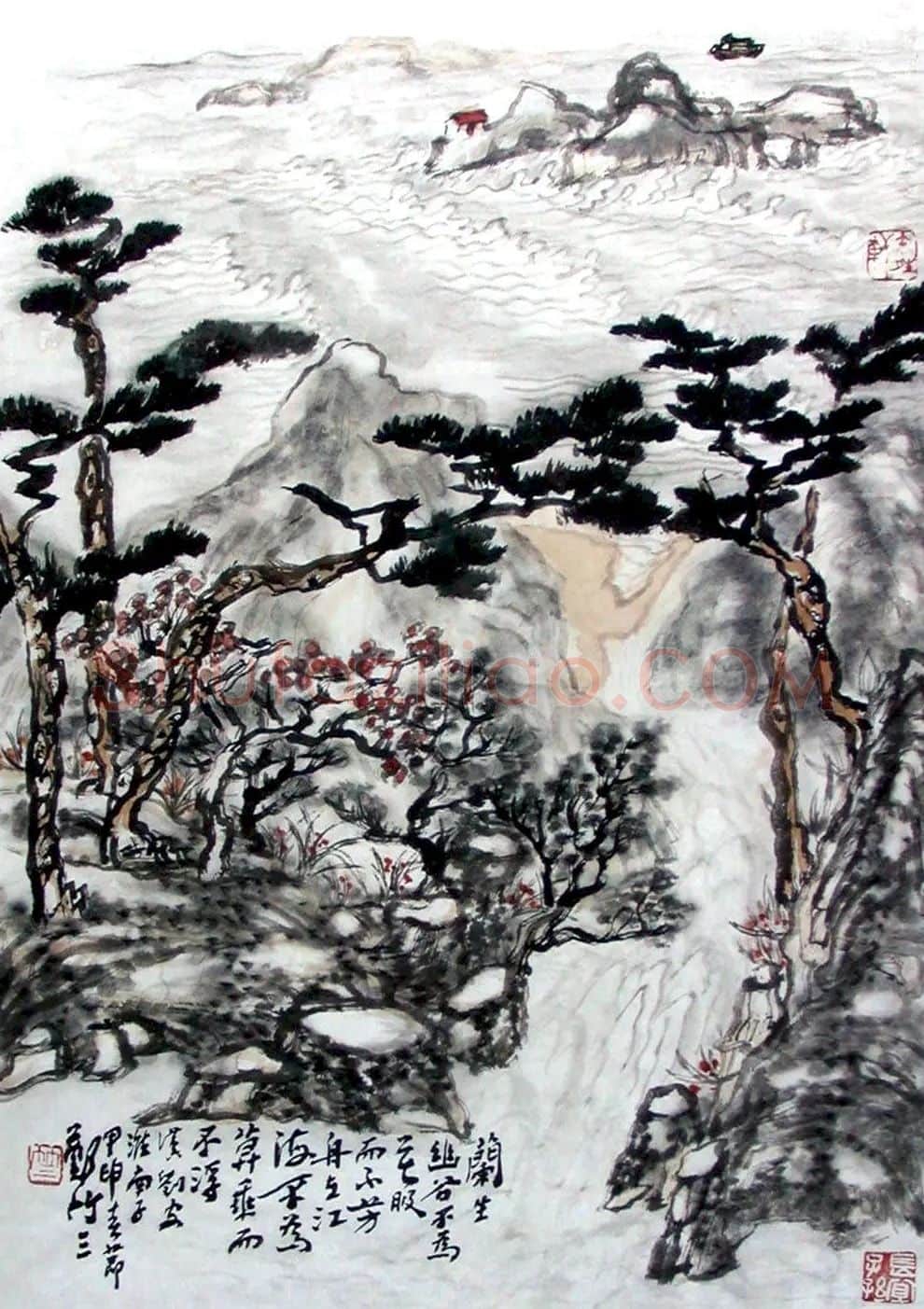 郑竹三·兰生幽谷 舟在江海