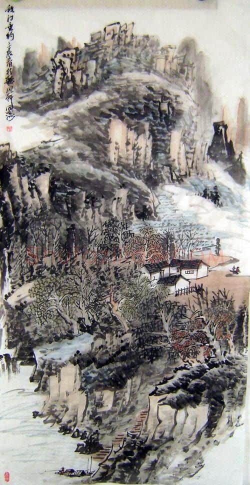 梁国海·秋江垂钓