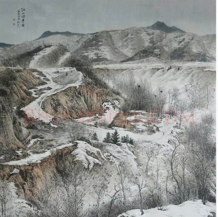 郭利光·红山映雪图