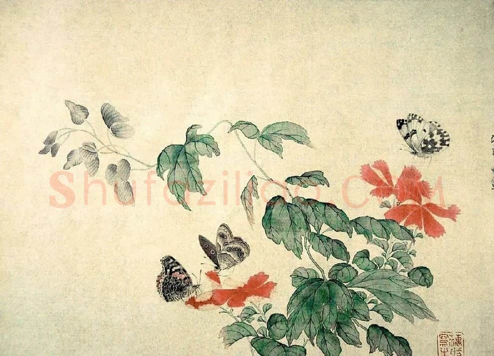 范金镛·《蝴蝶花卉》