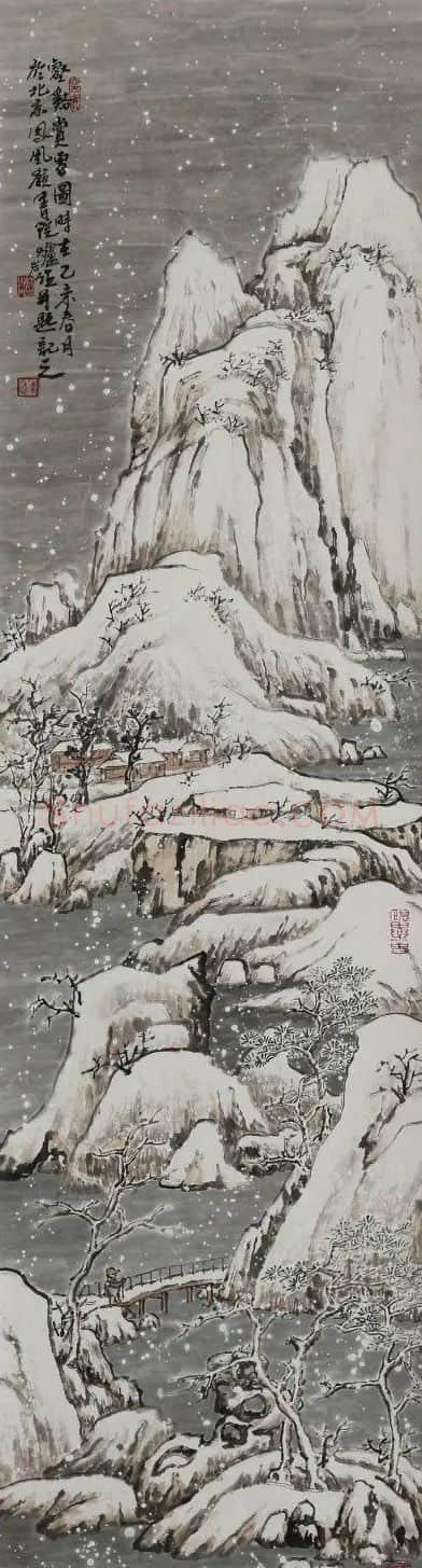李守仝·壑溪赏雪图
