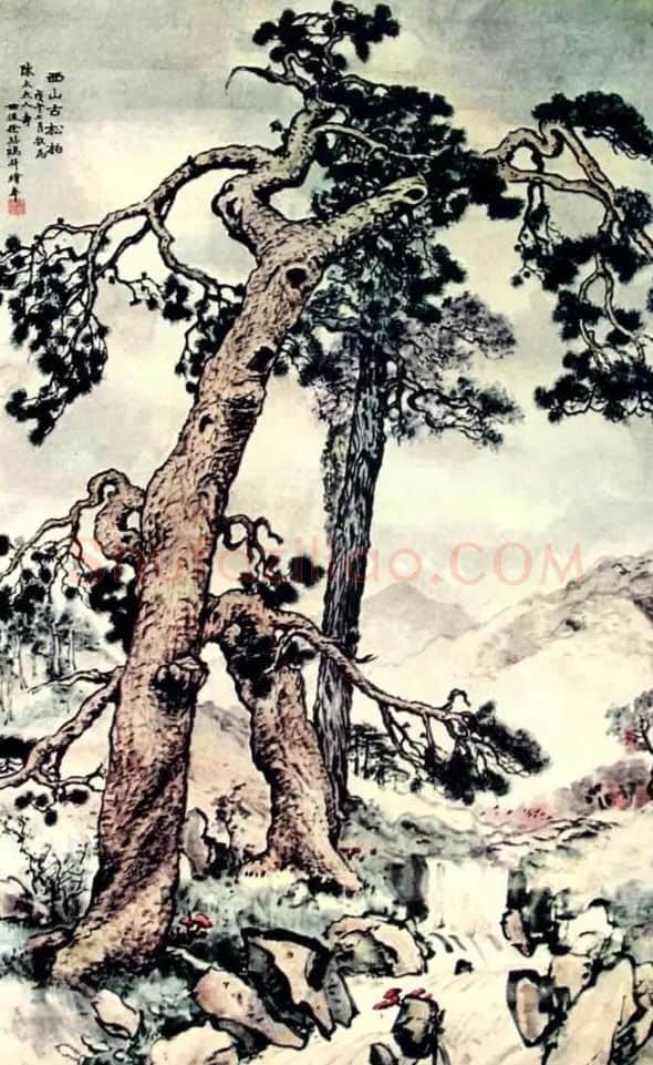 徐悲鸿·西山古松柏