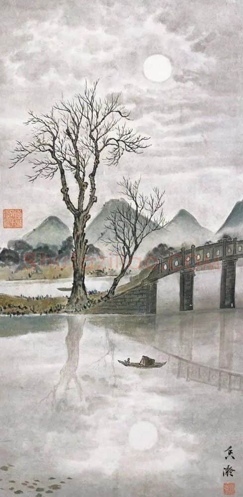 何香凝·月下小景