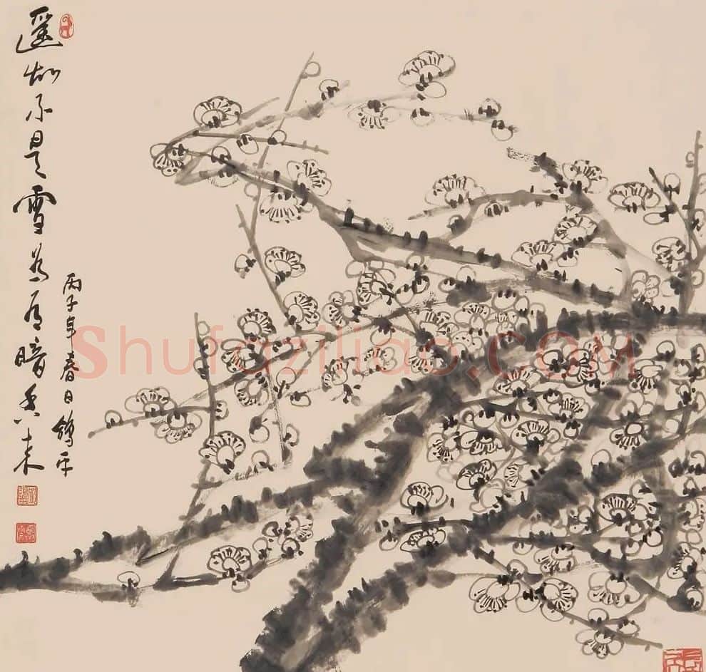 邢鸽平·墨梅