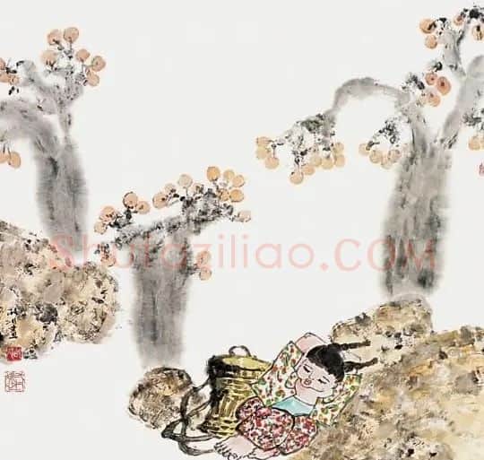 胡冰·秋憩图