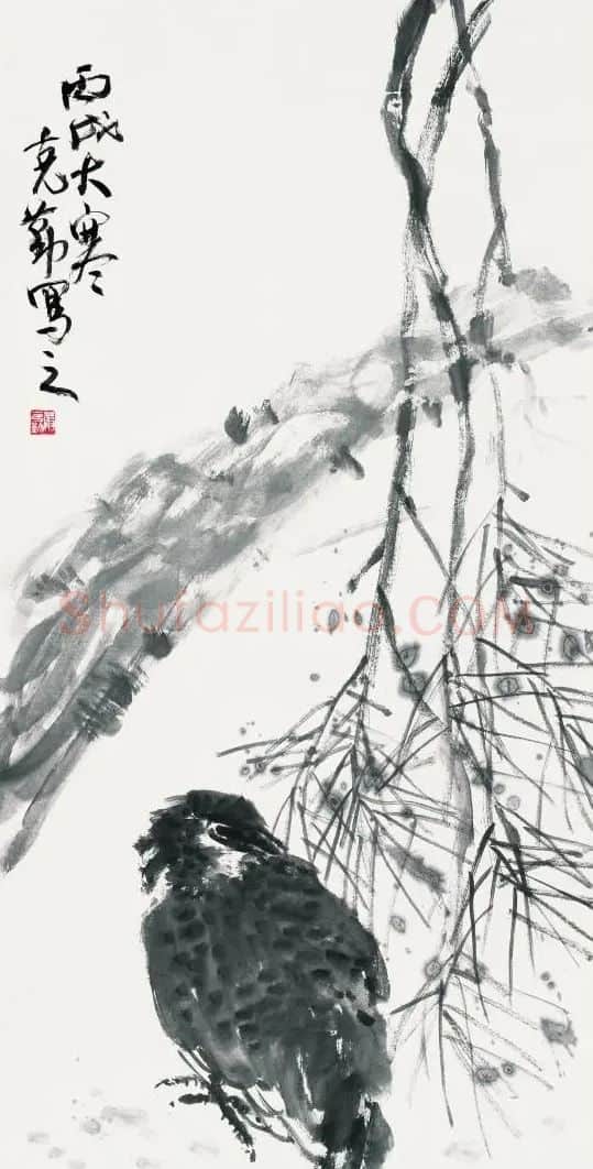 严克勤·苍松雏鹰图