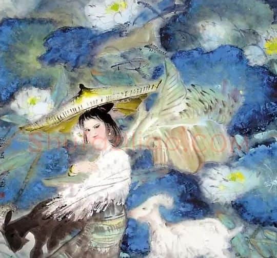 周昌谷·荷塘牧女