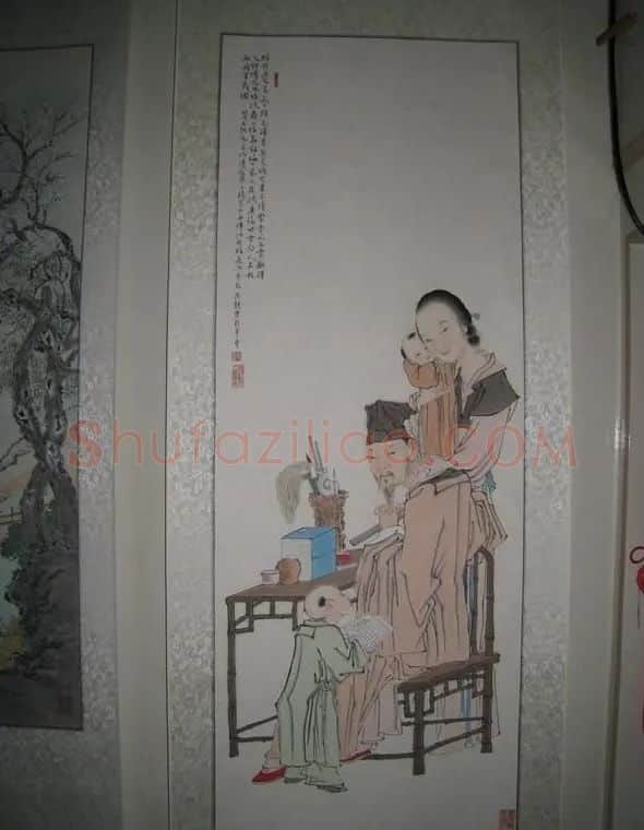 周亚勤·仿。清。钱慧安《劝子