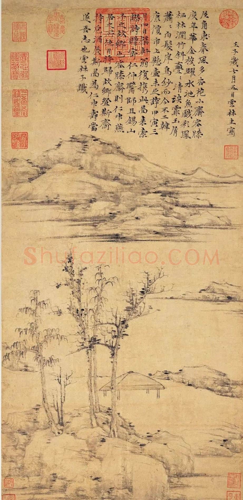 倪瓒·容膝斋图