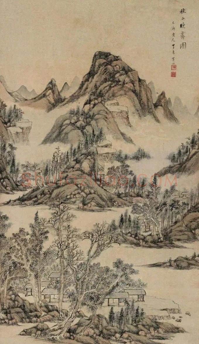 黄均·秋山晚霁图