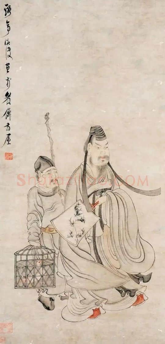 陈洪绶·右军拢鹅图