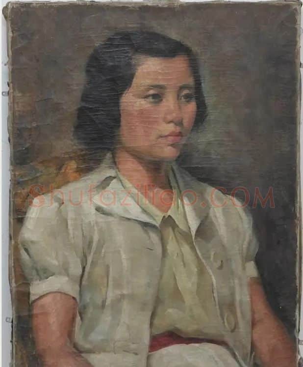 唐一禾·白衣女青年像